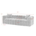 thumbnail image 4 of ARCTICSCORPION Modern Accent Sofa with 2 Pillows, Blue/White, 4 of 7