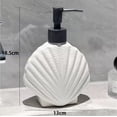 thumbnail image 2 of Simple Shell Ceramic Soap Dispenser Bathroom Shower Gel Lotion Press Bottle, 2 of 6
