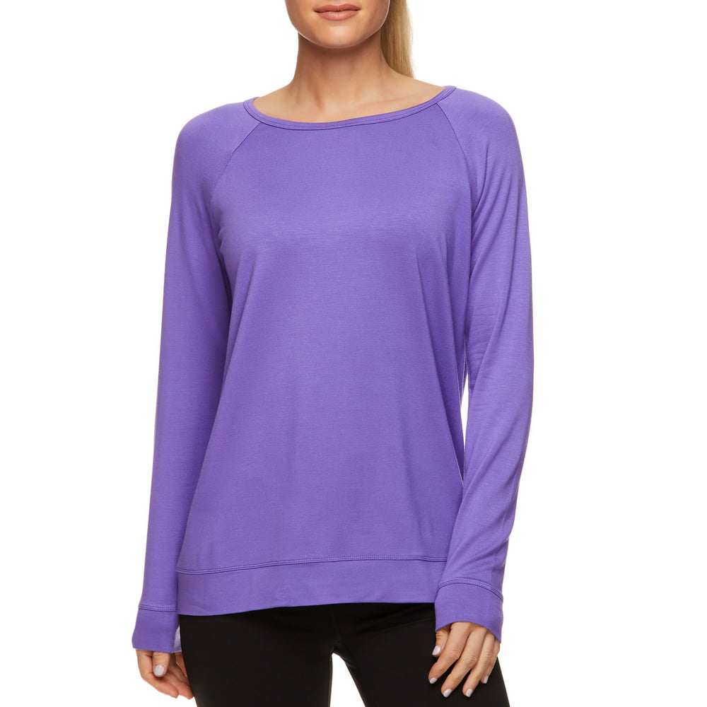 Avia - Avia Women's Plus Size Long Sleeve Yoga Top - Walmart.com ...