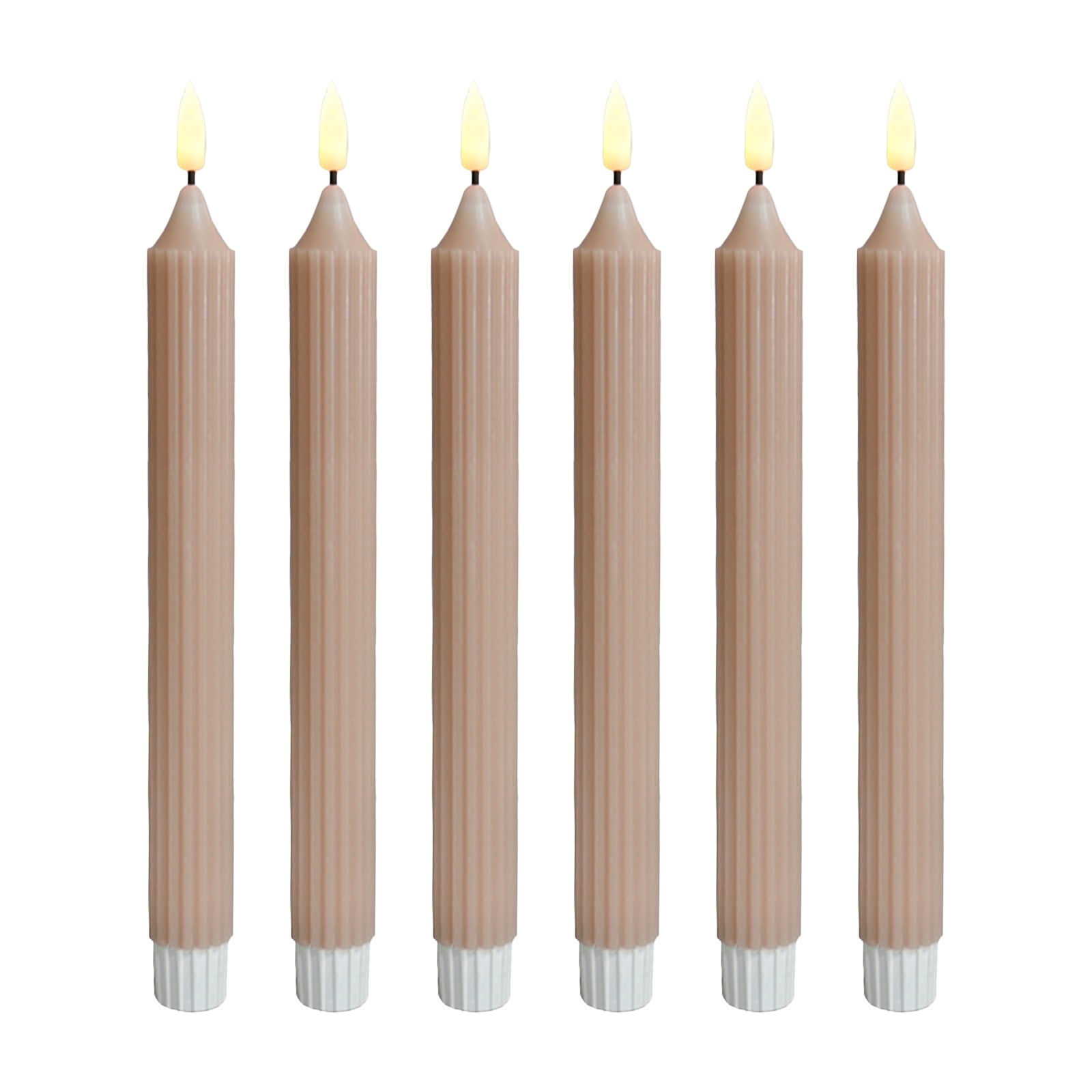 FloHua Christmas 12PCS Battery Operated Flameless LED Taper Candles Lights Fake Candles Valentine's Day Gifts