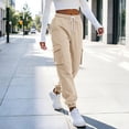 thumbnail image 5 of Lnmiateer Womens Soft Lounge Jogger Pants Solid Color Drawstring Elastic Waist Tapered Pockets Home Relaxation Friend Gathering, 5 of 6