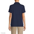thumbnail image 2 of Lands' End Essentials Women's Short Sleeve All Day Comfort Polo Shirt - 100% Cotton Won't Shrink Pill Fade, 2 of 3