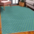 thumbnail image 3 of Polka Dots Decorative Rug, Tiny Little Retro Circles Vintage Style Geometric Round Motifs Composition, Quality Carpet for Bedroom Dorm and Living Room, 6 Sizes, Dark Turquoise, by Ambesonne, 3 of 4