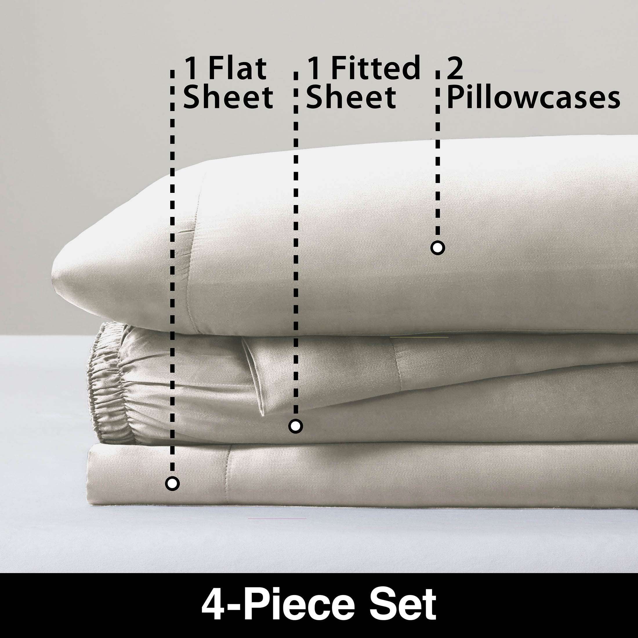 Allswell 4-Piece Soft & Silky Serenity 100% TENCEL™ Bed Sheets Set, Cream Glaze, King