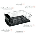 thumbnail image 4 of Kitchen Details Chrome 3 Piece Set Dish Rack in Black (17.5" x 14.5" x 5.25"), 4 of 6
