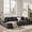 gray, variant on FIONA'S MAGIC Cloud Sectional Couches,Modular Sofa with Deep Seat, Sponge Compression Sofas, White