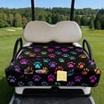 thumbnail image 2 of Uorisanigo Golf Cart Seat Covers Universal Colorful Dog Paw Print Golf Cart Seat Towel Blanket with 4 Front Pockets, Fits for EZGO, Club Car, Yamaha and More Golf Seat Protector, 2 of 6