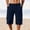 Navy, variant on CIAKGIAF Capris for Men Casual Drawstring, Elastic Waist with Pockets Sporty 7/8 Length Pants Black L