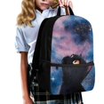 thumbnail image 3 of Uourmeti Black Cat Starry Sky Pattern Large Capacity Backpack for Camping School, Premium Wear Resistant Big Capacity School Bag Side Mesh Pockets School Backpack, 3 of 6