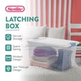 thumbnail image 3 of Sterilite 64 Qt. Latching Box, Clear Plastic Storage Organizer Bins, White Lid, 4 Pack, 3 of 9