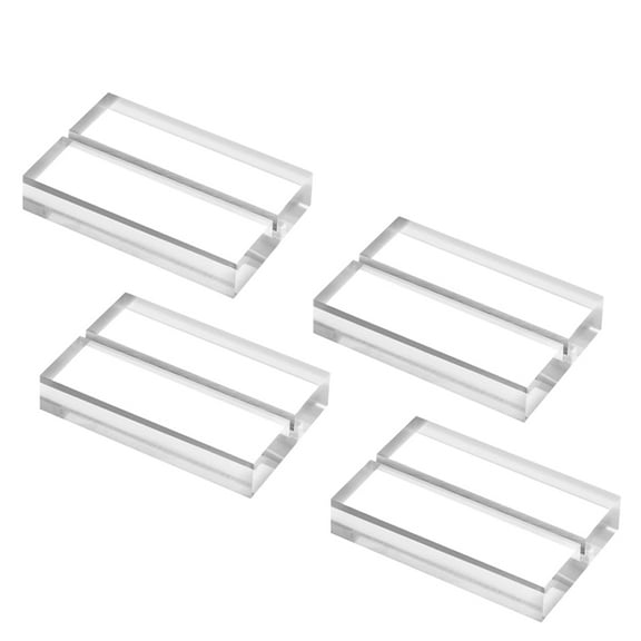 unbranded  4 Pcs Wedding Sign Holders Acrylic Plate Display Stand Clear Game Card Stands Transparent