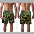 thumbnail image 3 of luoweisi Men's Beach Shorts Quick Dry Swim Trunks with Mesh Lining Tropical Plants L, 3 of 5