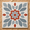 12x12 Inch-Nordic Red Blue Flower, variant on 12x12 Inch Nordic Red Blue Flower Vinyl Floor Tiles