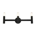thumbnail image 2 of Livex Lighting Copenhagen 3-Light Metal Bath Vanity Sconce in Black, 2 of 14