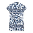 thumbnail image 6 of ClodeEU Women's Summer Floral Print V Neck Short Sleeve T Shirt ,Casual Tunic Shirts Blue 01,Womens Plus S, 6 of 7