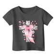 thumbnail image 3 of Gzbliryd Bunny Rabbit Egg Easter T-Shirt Happy Bunny Eggs Plaid Printed T-Shirt Girls Easter T Shirts for Boy Soft and Breathable Summer Dailywear Clothing (Grey,8-9 Years), 3 of 3