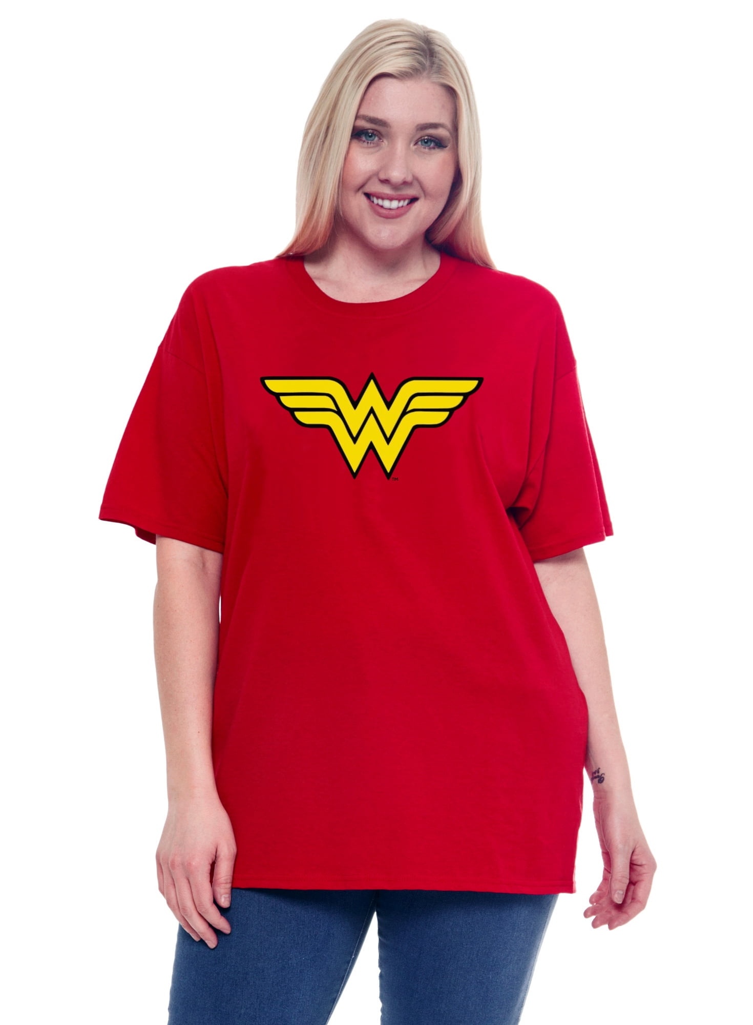 red wonder woman shirt