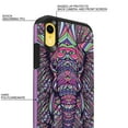 thumbnail image 4 of FINCIBO Purple Hybrid Case Hard Plastic TPU Slim Back Cover for Apple iPhone XR 6.1", Elephant Head Aztec, 4 of 7