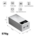 thumbnail image 5 of Power Bank Pila Batería Recargable Kimhi Carga Super Rapida 60,000mah Pd20w Portatil Color Blanco Con 4 Puertos Usb Y 1 Tipo C Bidireccional Cargador Para Celular Tablet Banco De Energia Pantalla Led, 5 of 5