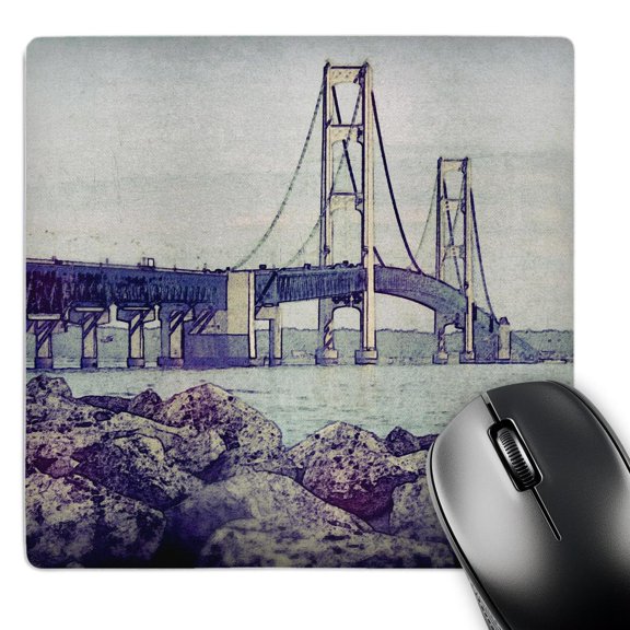 3dRose, Mackinac Bridge - bridge connecting Michigan s Upper and Lower Peninsulas, MousePad
