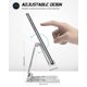 thumbnail image 2 of soporte de escritorio plegable totalmente de aluminio Soporte para teléfono para iPhone/Samsung/HUAWEI/Xiaomi/Oneplus (plateado), 2 of 5