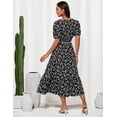 thumbnail image 3 of Vestido midi Grace Karin con estampado floral de manga corta para mujer, 3 of 3