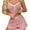 Pink, variant on WIZUTIZ Women's Soft 2 Piece Pajama Sets Sexy Laces Set for Women Womens Casual V-Neck High Waist Sleepwear Set Ladies Comfortable Sleeveless Homewear S