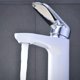 thumbnail image 4 of Grifo de baño, grifo de lavabo alto negro, grifo mezclador con cartucho de cerámica Ormromra XDJZ-90-10, 4 of 7