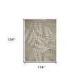 thumbnail image 2 of 10' X 13' Natural Floral Non Skid Indoor Outdoor Area Rug, 2 of 5