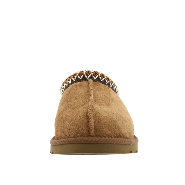 UGG|MULES (TASMAN II - CHESTNUT (5955)) UGG Womens Tasman Suede Clog Slippers with Braid Accent