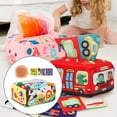 thumbnail image 1 of Caja de pañuelos para bebés, Caja de pañuelos para bebés sensoriales, Aprendizaje preescolar Tejidos sedosos Tejidos de tracción ocupados Juguete sens Animal de granja, 1 of 8