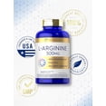 thumbnail image 6 of L-Arginine 500mg Capsules | 240 Count | Free Form | Non-GMO & Gluten Free Supplement | By Carlyle, 6 of 8