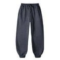 thumbnail image 6 of Plus Size Womens Jogger Sweatpants Drawstring Fall Comfy Loungewear Pants Loose Baggy Workout Sports Trousers with Pockets Dark Gray 3XL, 6 of 6
