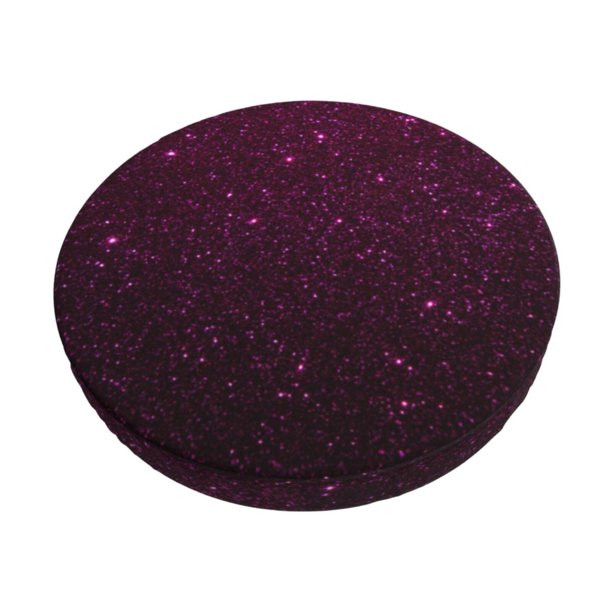 Balery Dark Purple Glitter Fundas de asiento para taburete de bar redondo de tela de terciopelo ajustables que protegen de arañazos y manchas para sillas de 14 a 17 pulgadas.-14 inch