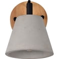 thumbnail image 5 of Signature Home Collection Concrete Wall Sconce with Wooden Backplate and Warm Light - 8" - Cream, 5 of 5