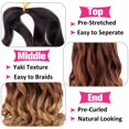 thumbnail image 3 of Cabello trenzado Unionbeauty French Curly de 22 pulgadas, 8 paquetes de 600 g, 3 of 6