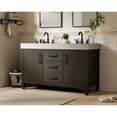 thumbnail image 3 of Elegant Kitchen and Bath 54 inch Double Bathroom Vanity In Mocha Brown, 3 of 10