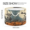 thumbnail image 2 of Round Toy Storage Basket Foldable Storage Basket for Home Decor Laundry Basket20" x 14" Evil Skeleton Wizard, 2 of 6