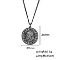 thumbnail image 6 of EUEAVAN Black Viking Runes Odin Stainless Steel Necklace Vintage Jewelry, 6 of 6