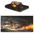 thumbnail image 2 of Flame Fierce Tiger 3-Piece Towel Set,Soft Absorbent Quick Dry Bath Towels Sets,1 Bath Towel,1 Hand Towel,1 Washcloth,for Bathing Home Hotel Gym Spa Wash cloth, 2 of 7