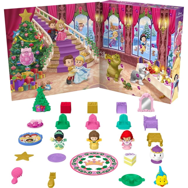Calendario de adviento de princesas Disney Little People de Fisher-Price, 24 unidades