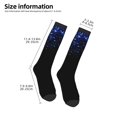 thumbnail image 2 of Vsdgher Black Blue Glitter Sparkles Knee Socks, High Socks Long Stretchy Sock Women Knee High Stocking, Long Socks for Women, 2 of 6