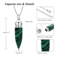 thumbnail image 2 of Turquoise Urn Necklace for Ashes Bullet Cremation Urn Necklace for Ashes Keepsake Memorial Pendant Stainless Steel Urn Ashes Locket for Men / Women, 2 of 6