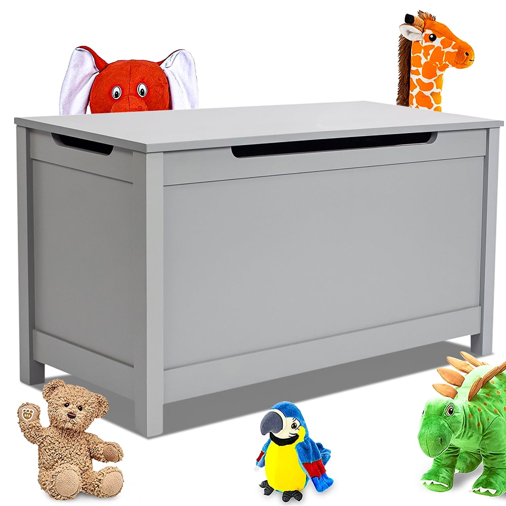  Timberer 39.4 Storage Chest, Wooden Storage Bench, Lift Top Toy  Chest with 2 Safety Hinges, Large Toy Box, Entryway Bench for Living Room,  Bedroom, Grey : Home & Kitchen