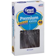 Great Value Premium Clear Cutlery Knives, 48 count