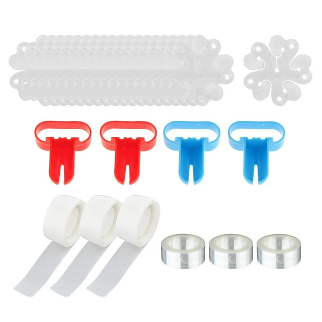 Kit de tiras de decoración de , 20 piezas Clips de pegamento Puntos de plástico Accesorios para decoración Baby Soledad Decoraciones con Globos