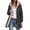 Gray, variant on Women's Winter Sherpa Lined Parka Hooded Windproof Jacket Zip Up Warm Fleece Coat with Drawstring Waist and Pockets Outerwear