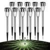 Quinlirra 10 Pcs Solar Lights, Outdoor Water-Resitant LED Lighting Solar Powered Outdoor Lights Solar Garden Lights For Patio Yard White Light Warm Light Colored Light