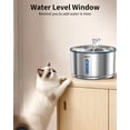 thumbnail image 5 of NPET 1 Gallon Stainless Steel Pet Water Fountain Quiet Filtered Cat Drinking Water Dispenser With 4 Replacement Filters, 5 of 10