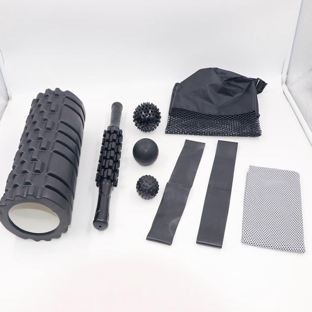 Yihuala Multipurpose Foam Rollers Set With Massage Stick and Therapys Balls Fitness Stretching Drum Texture for Athletes